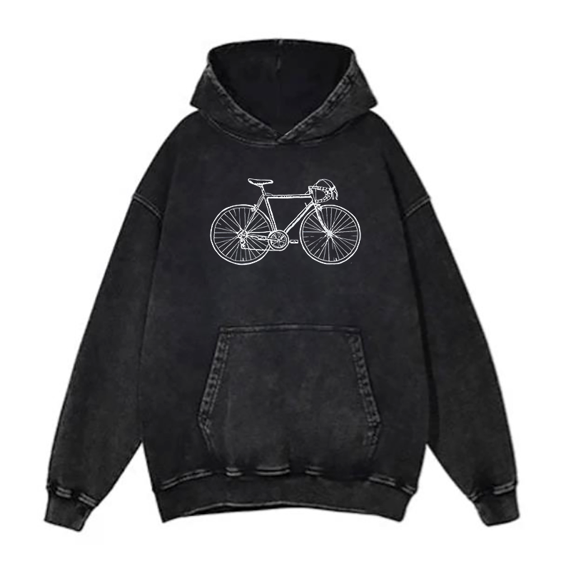 Hand Drawn 10 speeds Bicycle hoodies