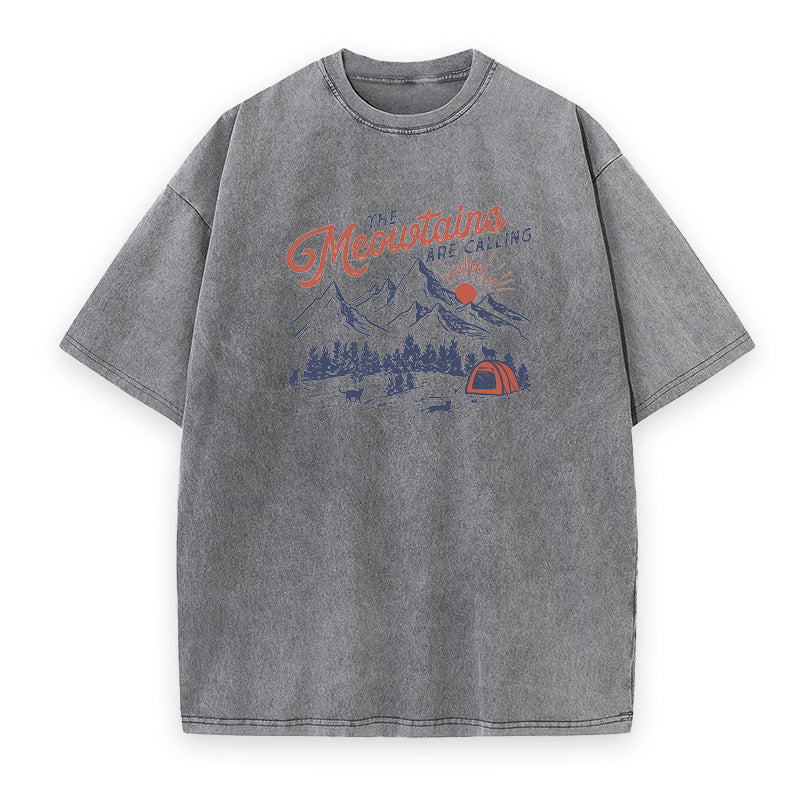 The Meowtains Are Calling Unisex Tee
