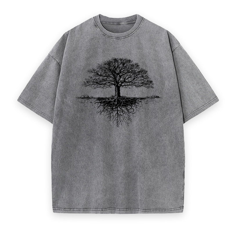 Detailed Tree of Life with Roots Unisex Tee