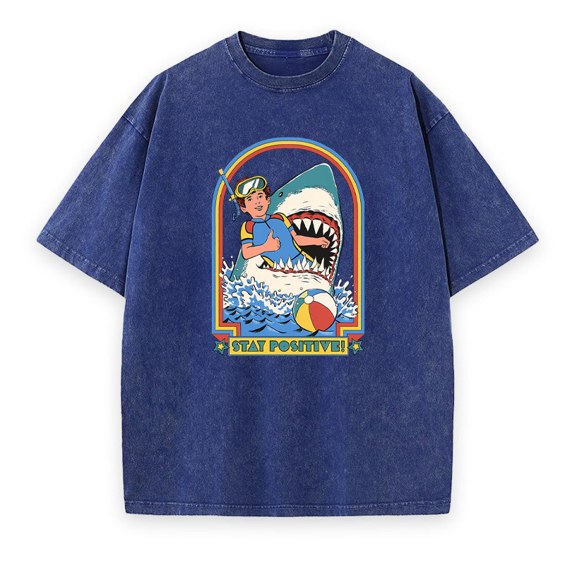 Stay Positive Shark Unisex Tee