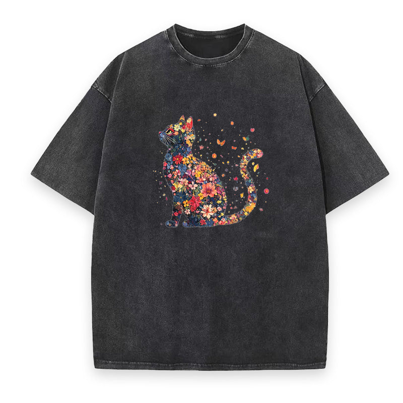 Floral Cat Unisex Tee