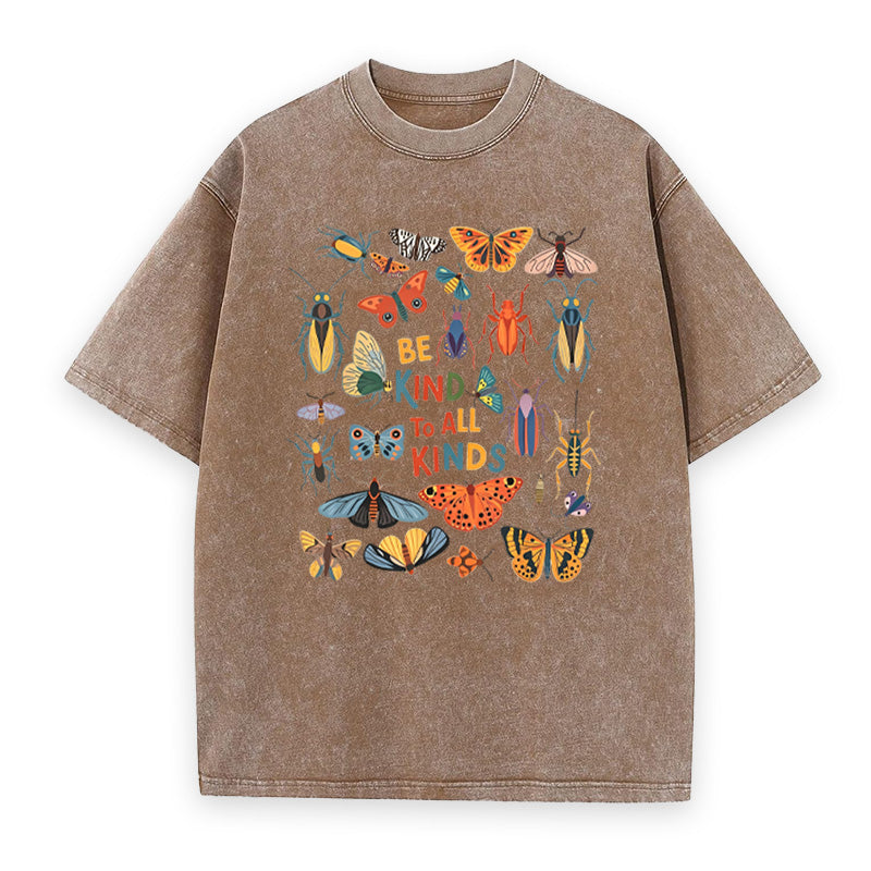 Be Kind to All Kinds Insect Bug Butterfly Unisex Tee
