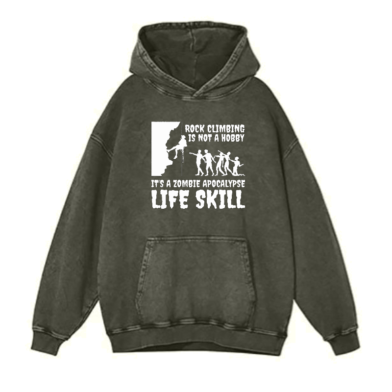 Rock Climbing Is Not A Hobby Zombie Apocalypse hoodies