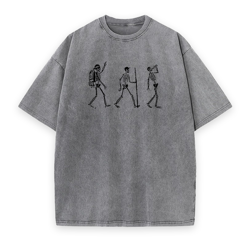 Hiking Skeleton Unisex Tee