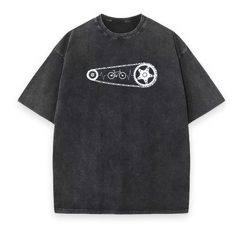 Cycling Heartbeat Bicycle Unisex Tee