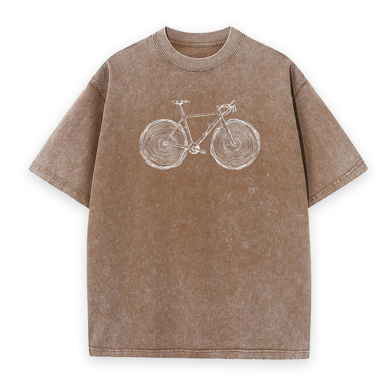 Sequoia Wooden Tree Cyclocross Bike Unisex Tee