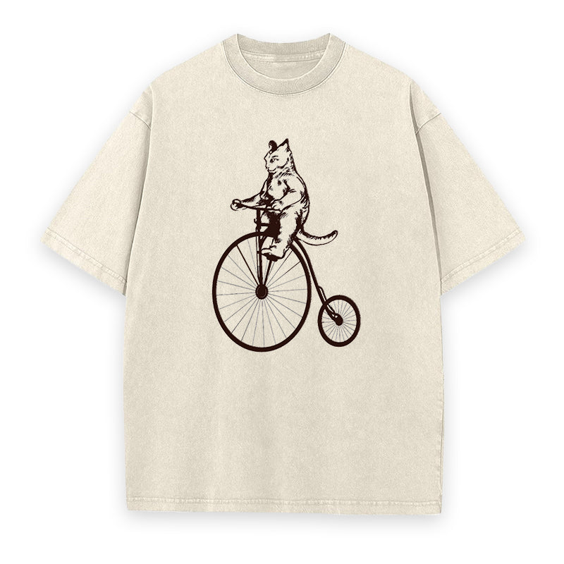 Cat On Bike Unisex Tee