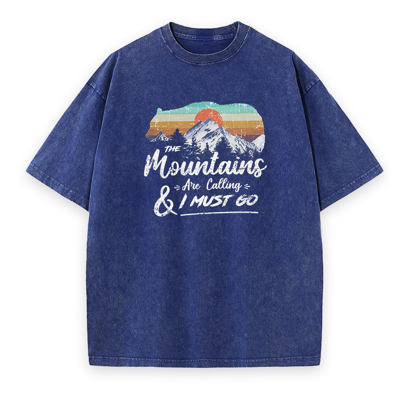 Retro The Mountains Are Calling Tee