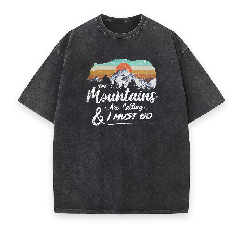 Retro The Mountains Are Calling Tee