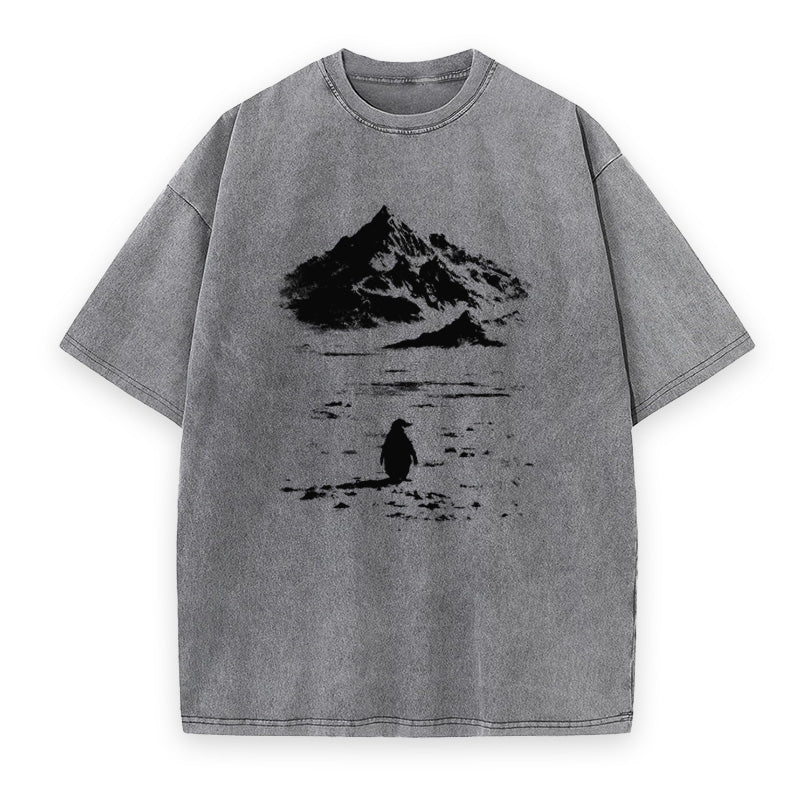 Lone Penguin Mountain Unisex Tee