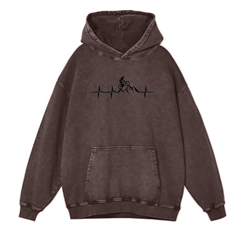 Mountain Bicycle Heartbeat hoodies