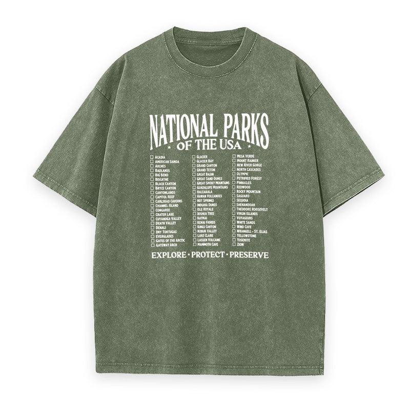 National Parks Checklist Unisex Tee