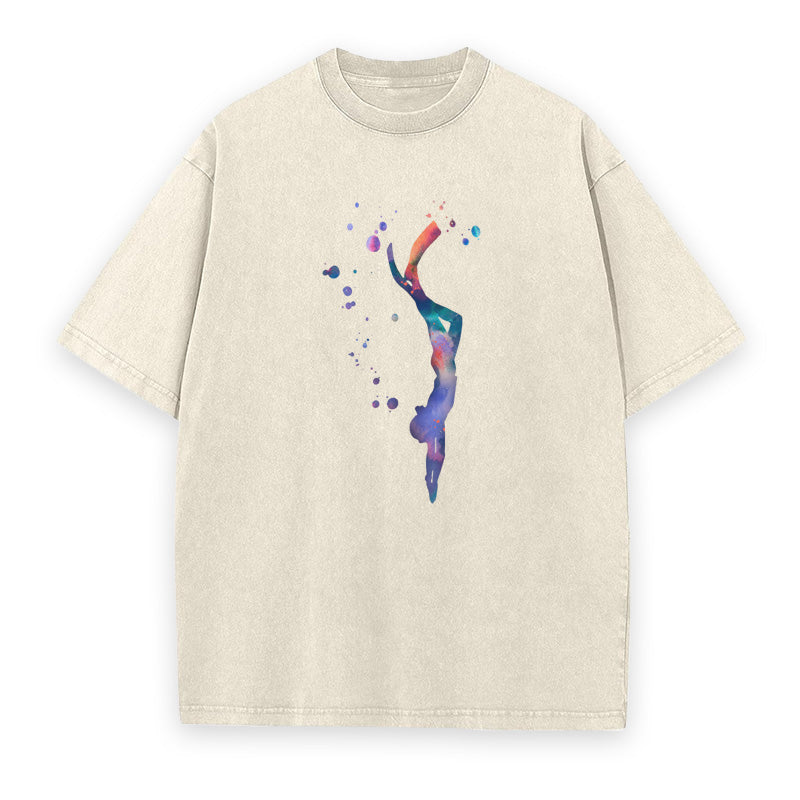 Watercolor Scuba Diver Unisex Tee