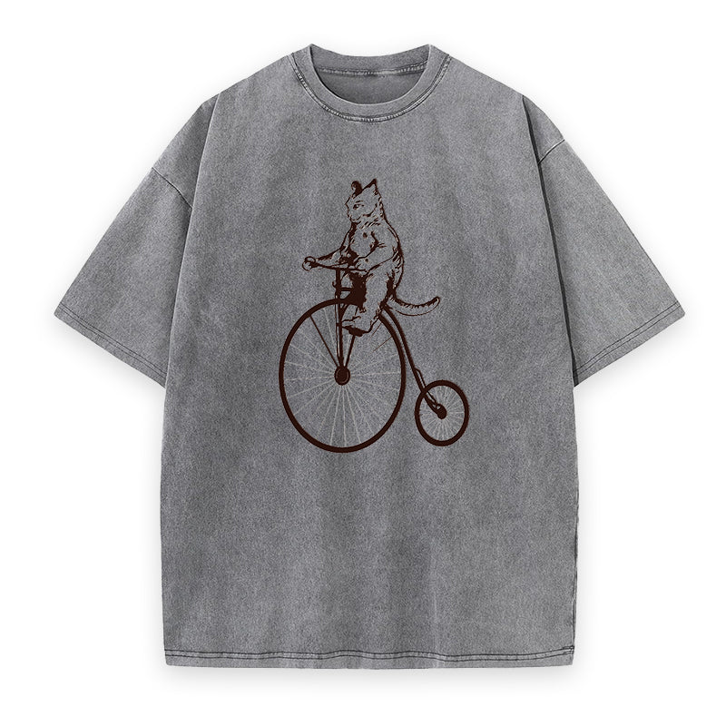 Cat On Bike Unisex Tee