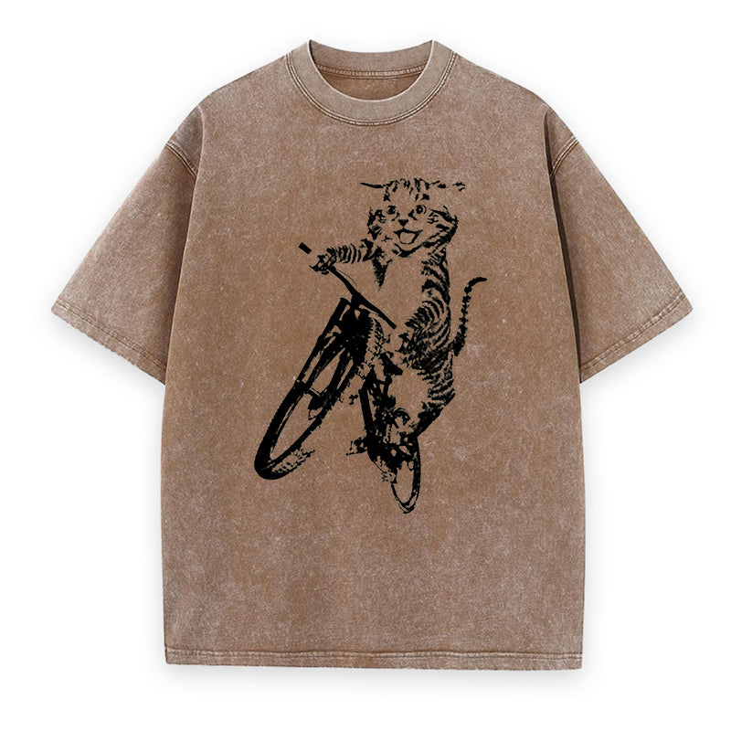 The Pedaling Kitty Unisex Tee