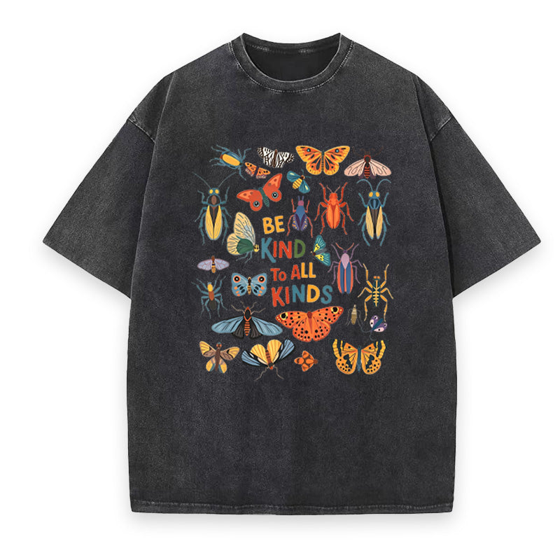 Be Kind to All Kinds Insect Bug Butterfly Unisex Tee