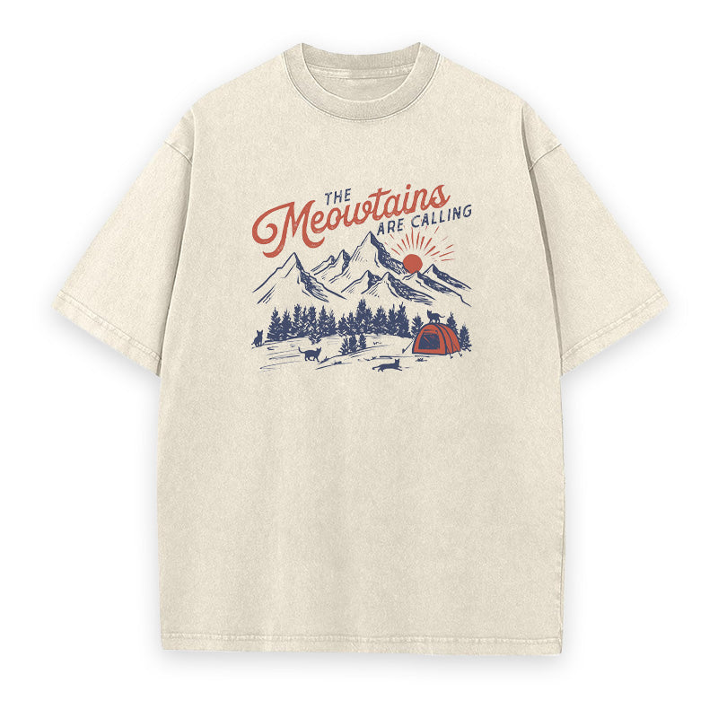 The Meowtains Are Calling Unisex Tee
