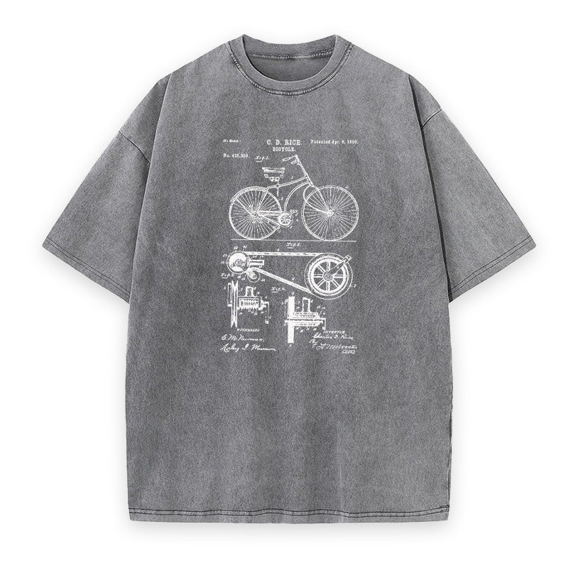 1890 Bicycle Patent Unisex Tee