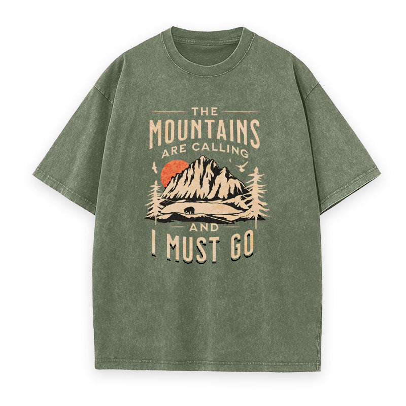 Retro The Mountains Are Calling Unisex Tee
