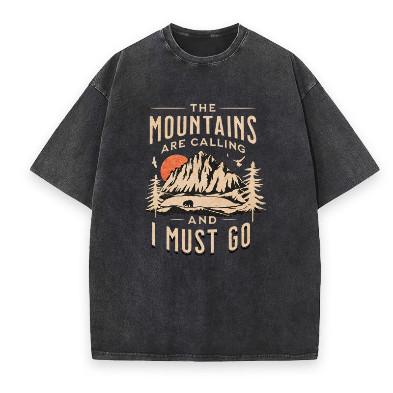 Retro The Mountains Are Calling Unisex Tee
