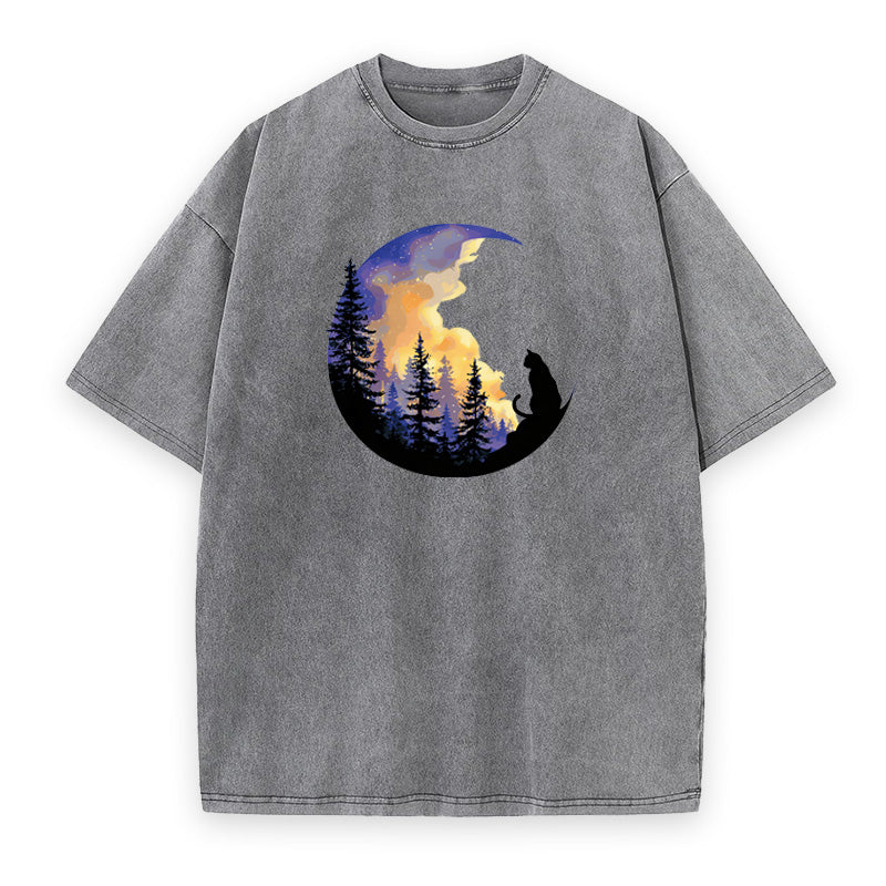 Moon and Cat Unisex Tee