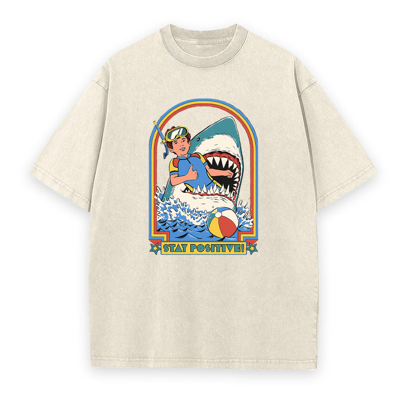 Stay Positive Shark Unisex Tee