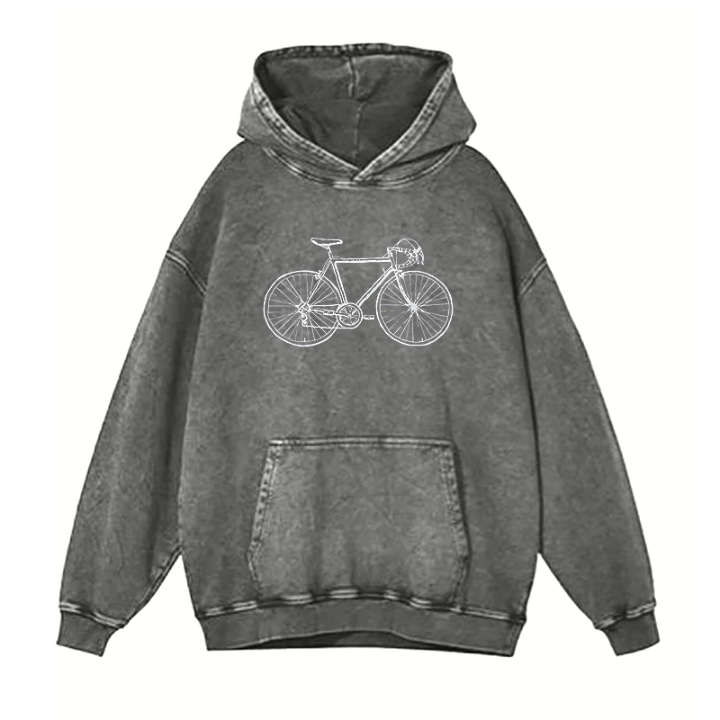 Hand Drawn 10 speeds Bicycle hoodies