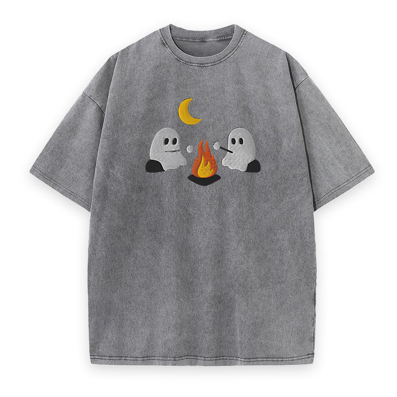 Cute Ghosts Camping Unisex Tee