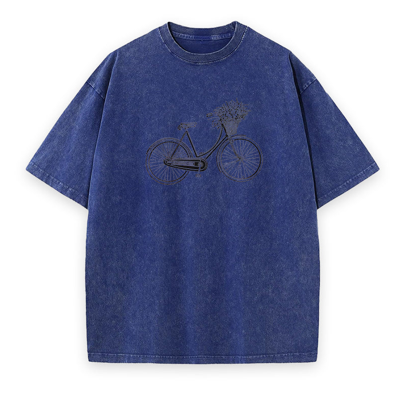 Bike with Basket of Flowers Tee
