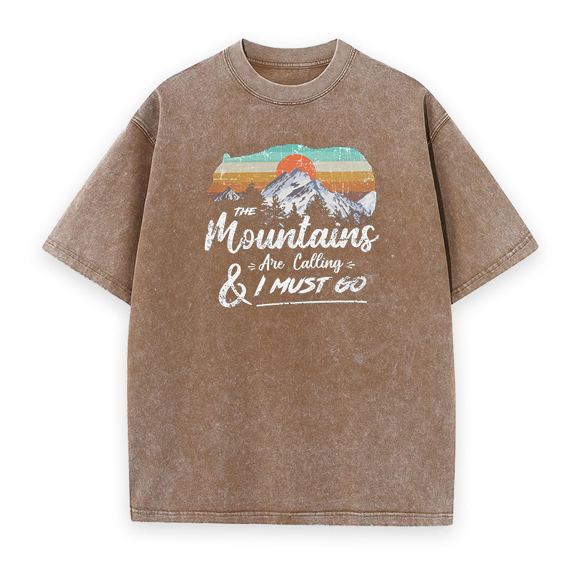 Retro The Mountains Are Calling Tee