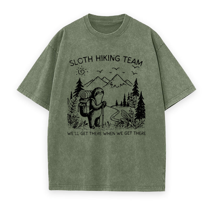Sloth Hiking Team Funny Slow Hiker Unisex Tee