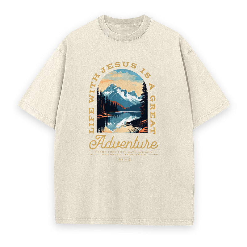Life with Jesus The Greatest Adventure Unisex Tee