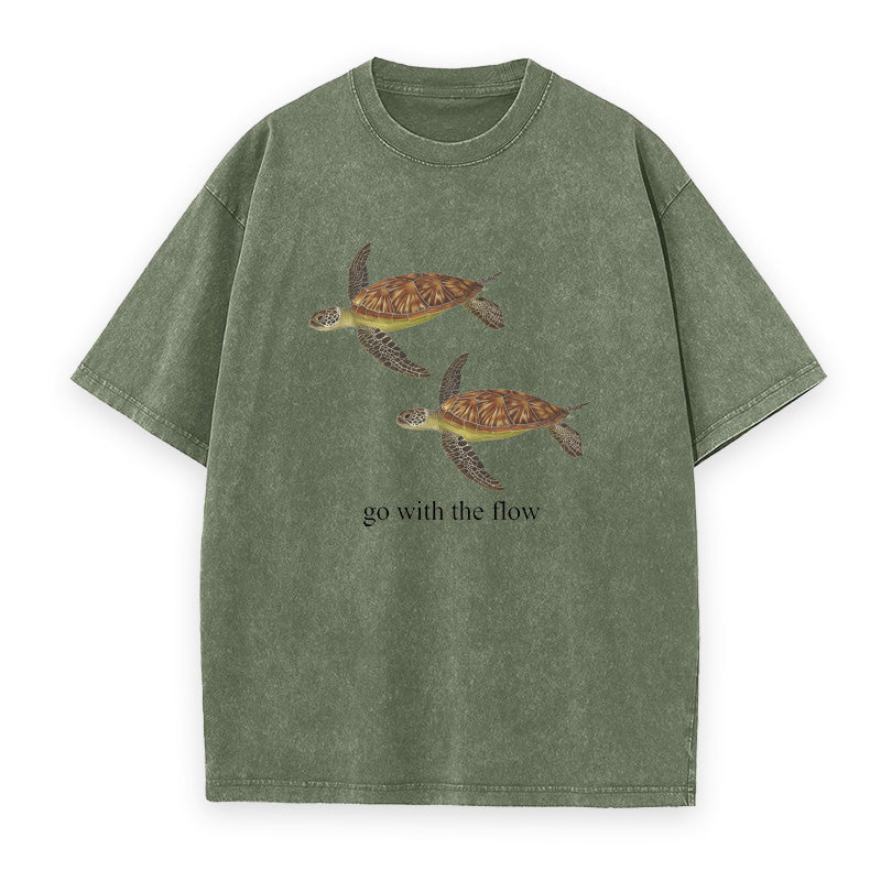 Sea Turtle Go with the flow Unisex Tee