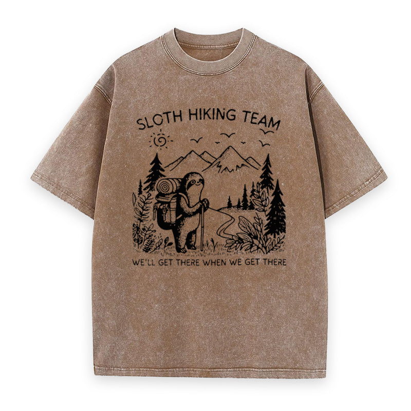 Sloth Hiking Team Funny Slow Hiker Unisex Tee