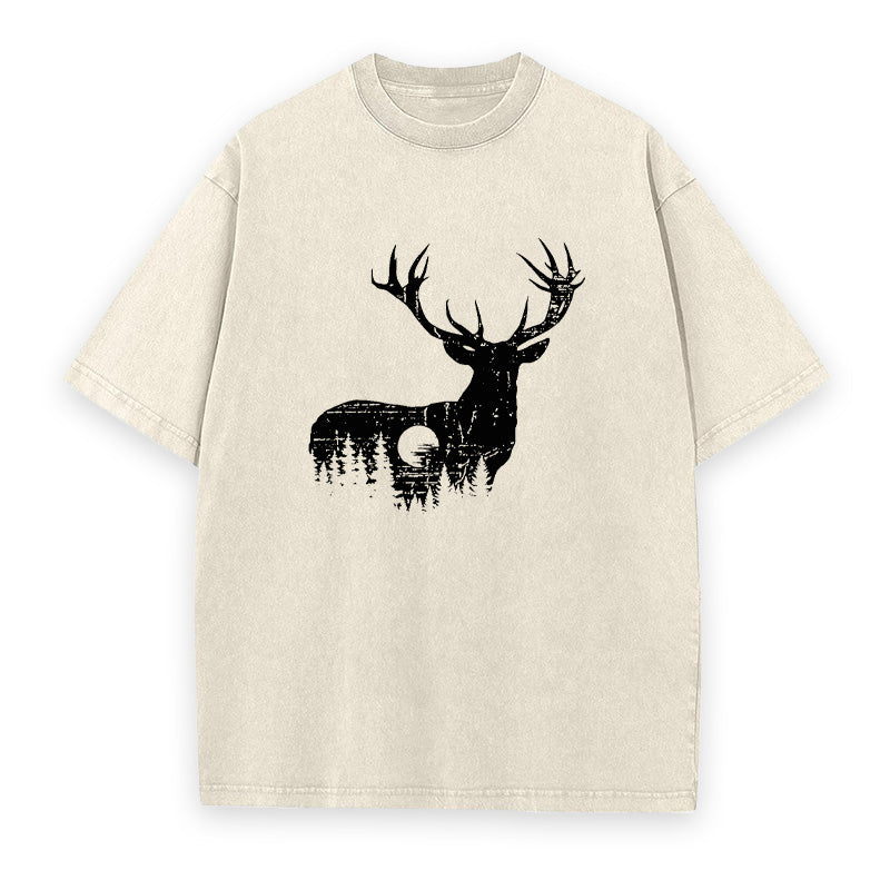 Deer Outdoor Scene Unisex Tee
