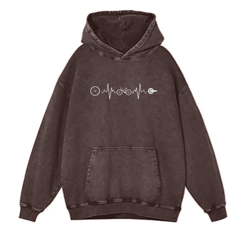 Mountain Biking Heartbeat hoodies