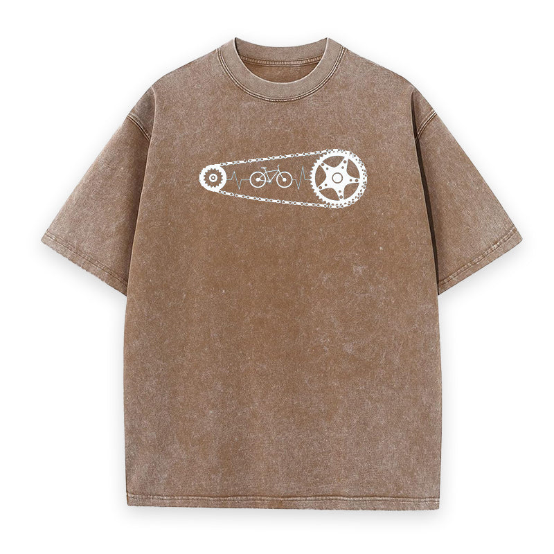 Cycling Heartbeat Bicycle Unisex Tee