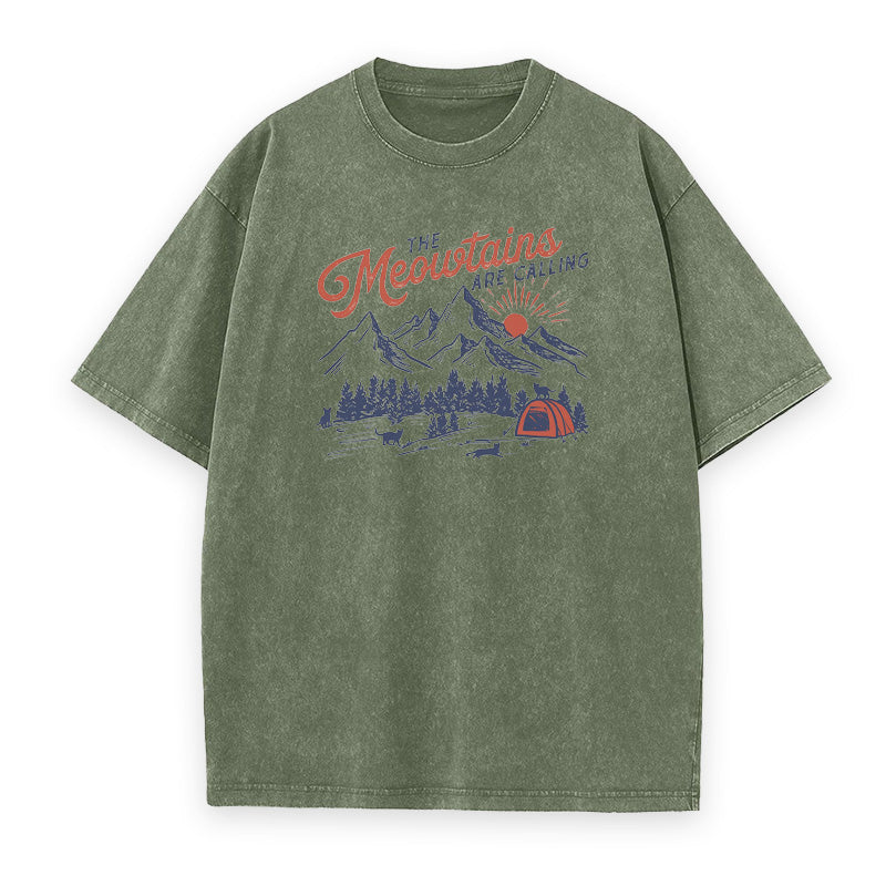 The Meowtains Are Calling Unisex Tee