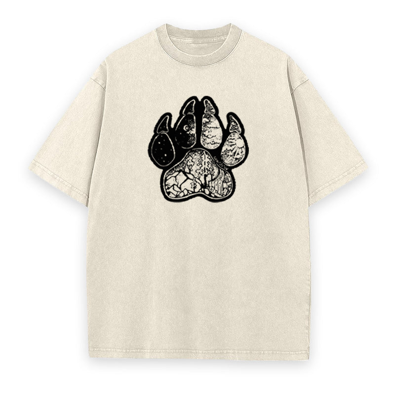 Paw Print Hiking Dog Unisex Tee
