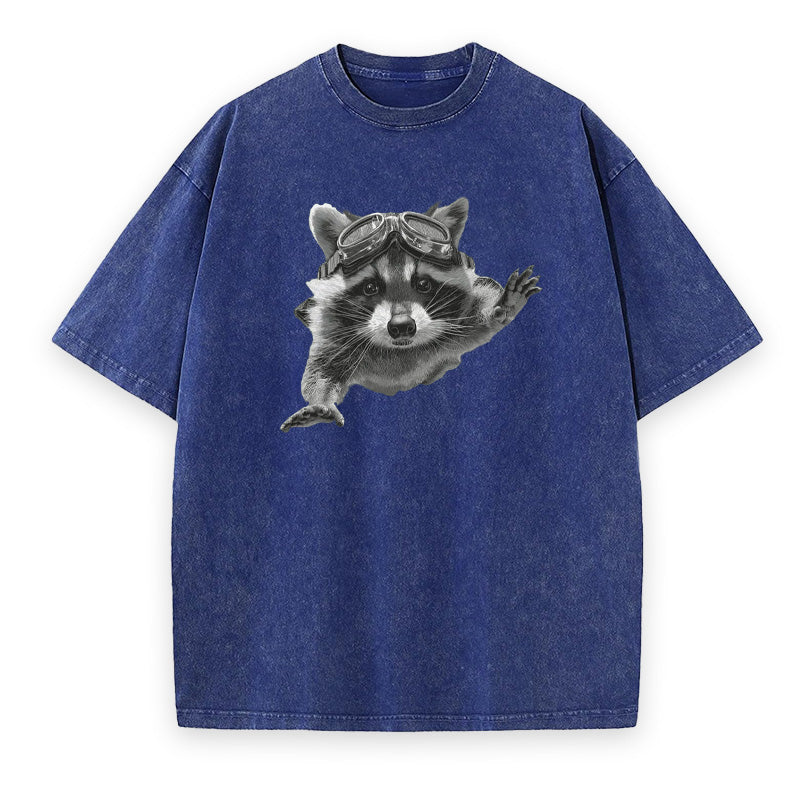 Skydiving Raccoon Unisex Tee