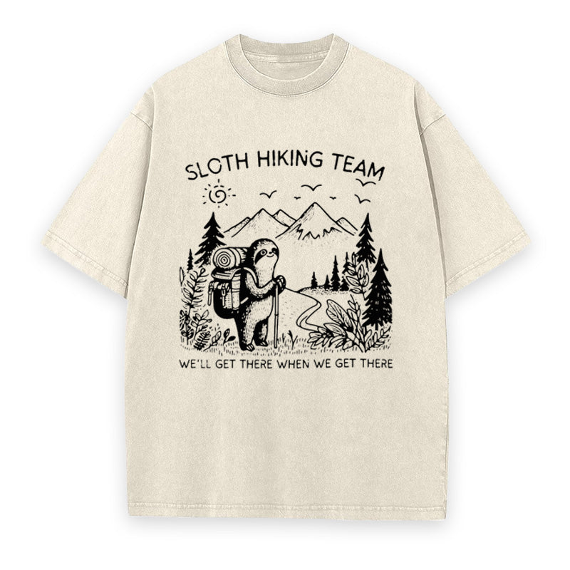 Sloth Hiking Team Funny Slow Hiker Unisex Tee