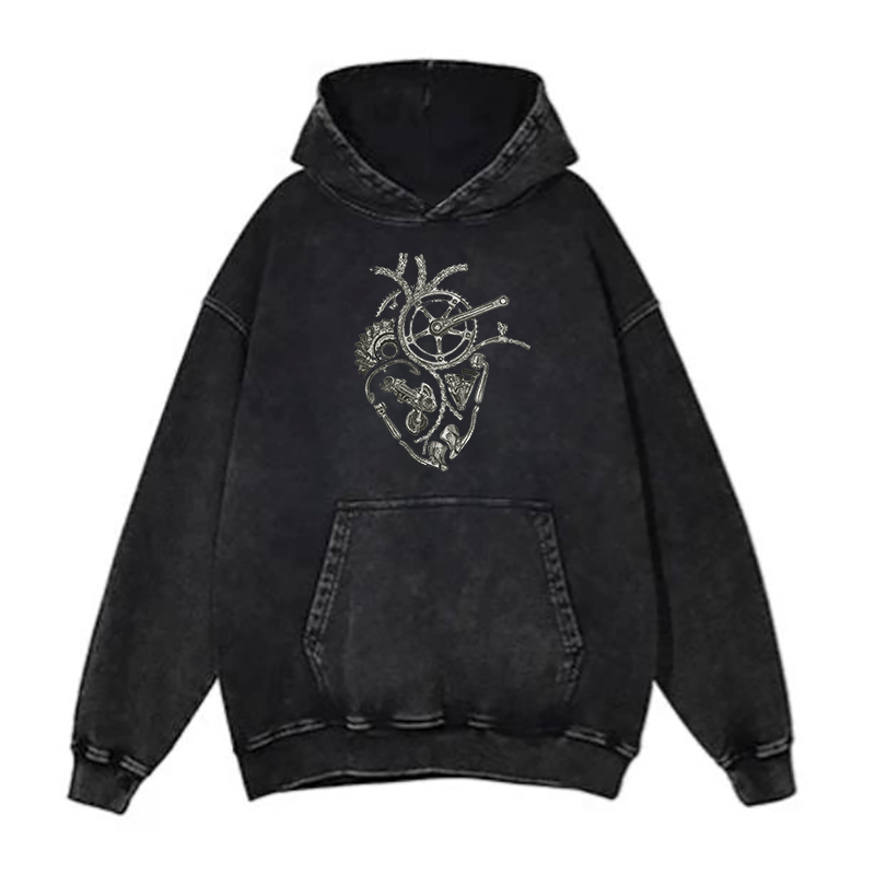 Heart Powered by Pedals hoodies