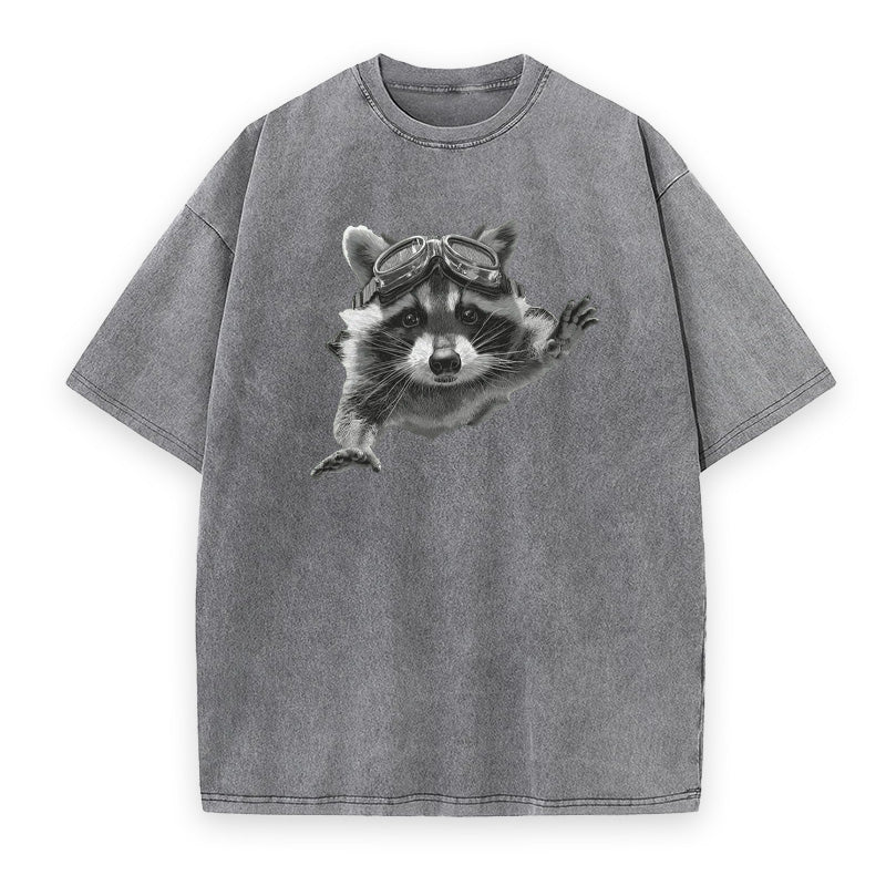 Skydiving Raccoon Unisex Tee