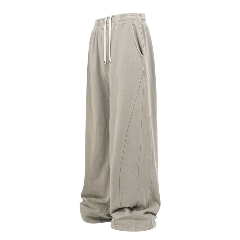 Vintage-Effect Washed Trousers