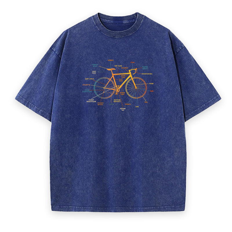 Bike Parts Overview Unisex Tee