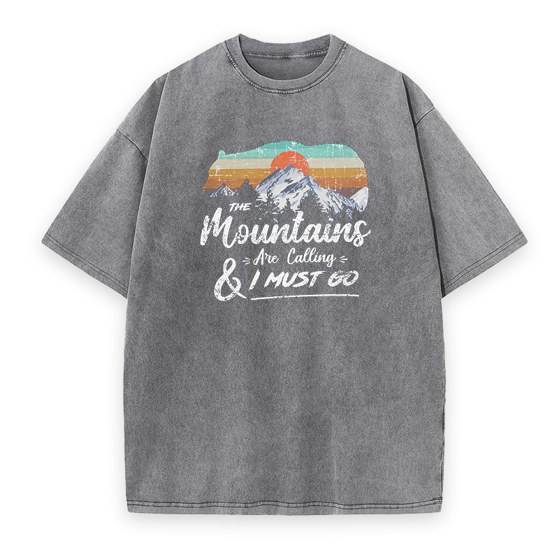 Retro The Mountains Are Calling Tee