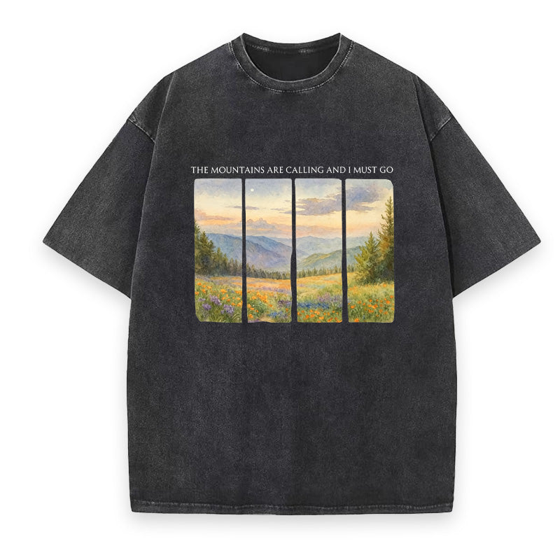 The Mountains Are Calling and I Must Go Unisex Tee