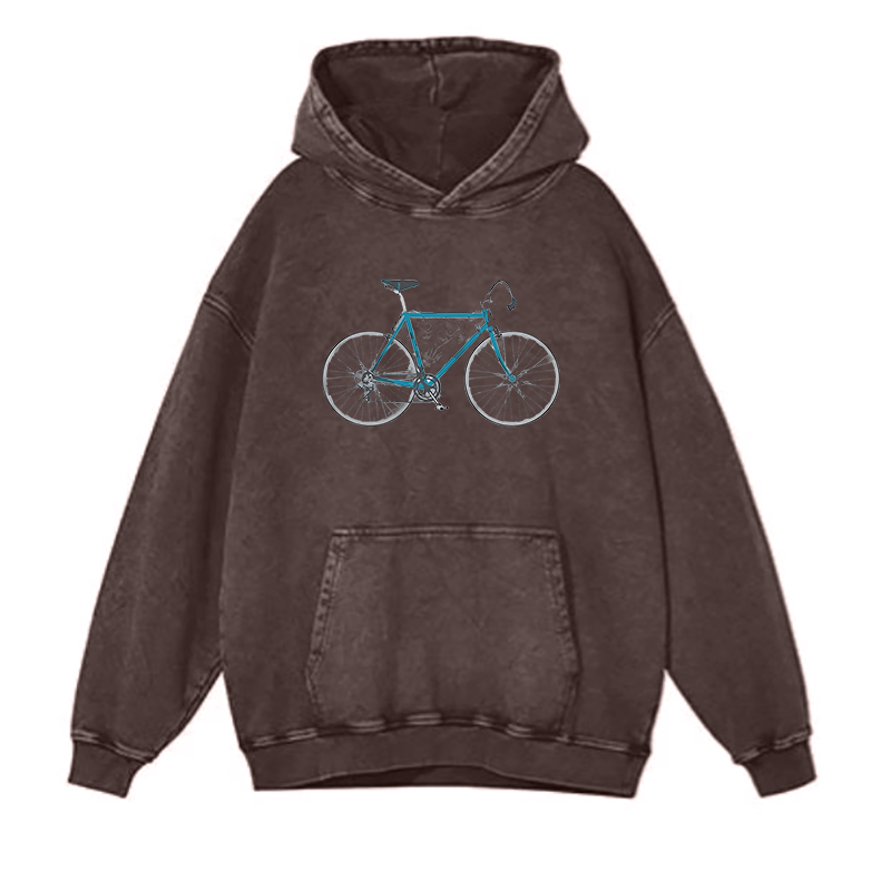 Simple Vintage Bicycle Blue hoodies