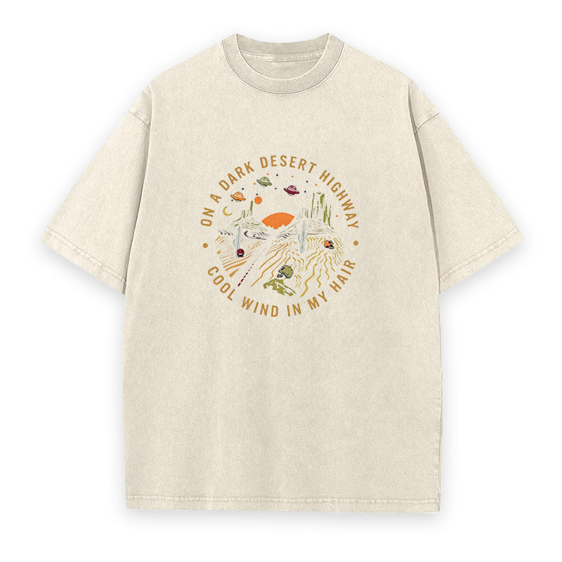 On A Dark Desert Highway Unisex Tee
