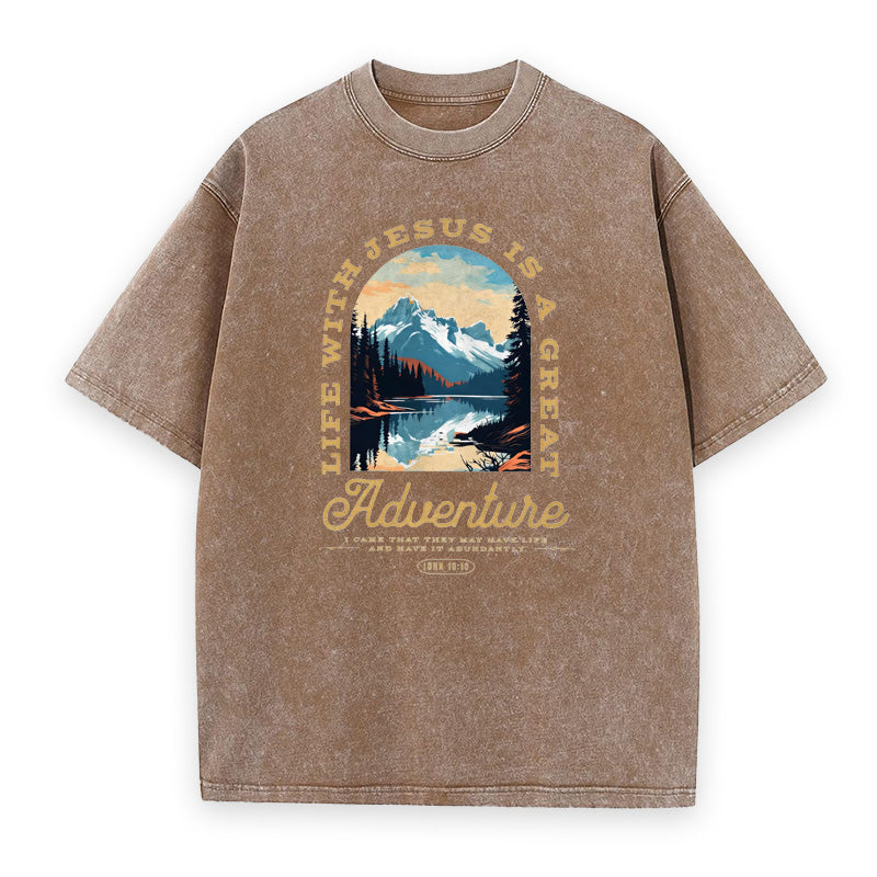 Life with Jesus The Greatest Adventure Unisex Tee